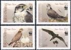 148.KYRGYZSTAN 2009 Set/4 Briefmarke Vögel, Falcons, W. W. F. MNH