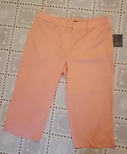 Apostrophe Petite Capri Pants Womens Size 6P Orange NEW - Picture 1 of 3