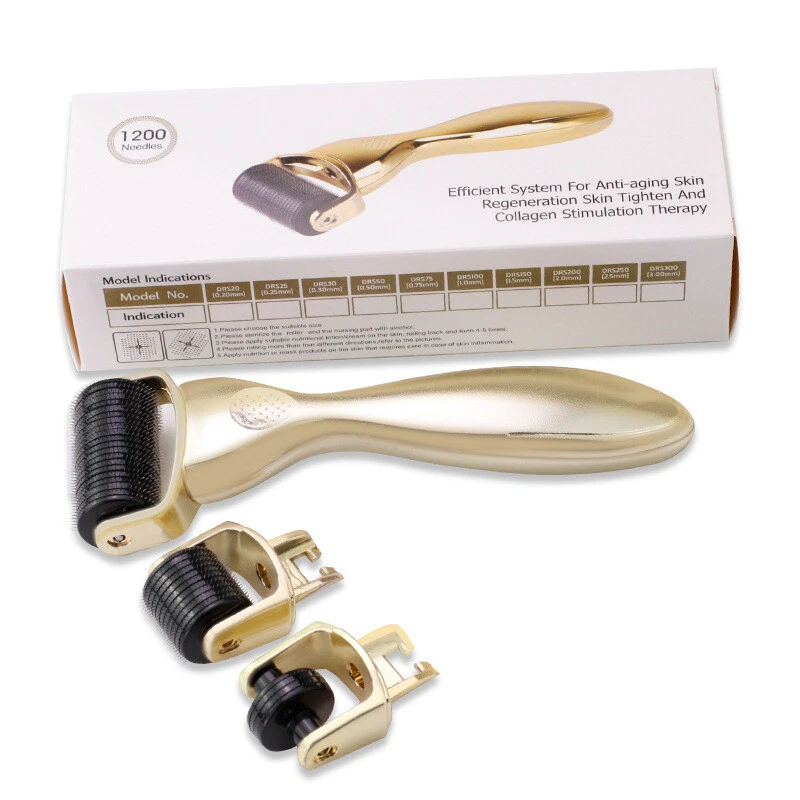 3 in1 Derma Roller 0,5mm/1mm/1,5 mm Titan Mikronadel für Hautpflege Haarwachstum - Bild 1 von 4