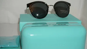 TIFFANY & CO \New Sunglasses Round Gunmetal Gray TF3061 60033F 64 140 - Picture 1 of 11