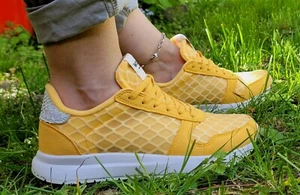 Zapatillas de mujer WODEN Ydun Open Mesh amarillo plátano WL016-515 cuero y textiles - Imagen 1 de 12