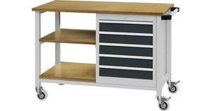 Bedrunka + Hirth Werkbank B1200xT540xH880mm Buche Multiplex lichtgrau / anthr... - Bild 1 von 3