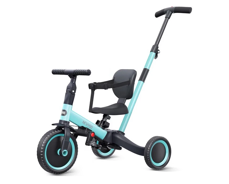 Bicicleta para niños pequeños, triciclo con mango de empuje para niños de 1-3 años, regalos de cumpleaños y juguetes f Foto 1 de 4