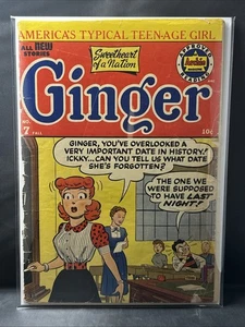 Ginger #7 Archie Publications 1953 Rare (missing Back Cover) - Picture 1 of 1
