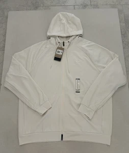Nike Dri-FIT Hoodie Mens 2XLT White Full Zip UPF 40 Training Jacket FZ0967-110 - Picture 1 of 10