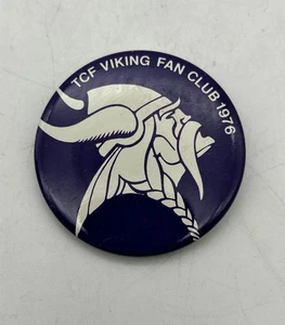 Vintage Purple 1976 Minnesota MN Vikings TCF Fan Club Pin Button 2.25” - Picture 1 of 2