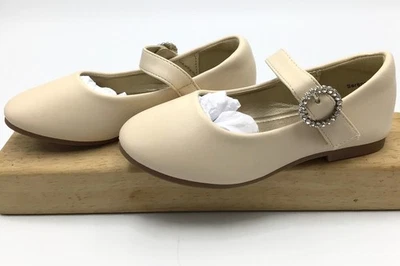 PANDANINJIA Niñas Zapatos de Vestir Serena Talla 9 Niño Pequeño Beige Boda Ballet Pisos Foto 1 de 4