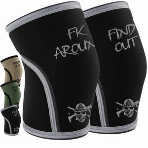 Knee Sleeves for Weightlifting & Powerlifting (7mm Pair) For Men & Women - Kn... - Picture 1 of 9