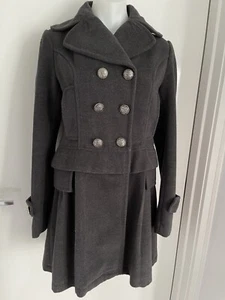 Women's Winter Button Long Trench Coat Jacket Parka Overcoat Teen Girls Charcoal - Picture 1 of 22