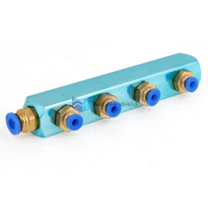 Divisor de bloque colector de cilindro de aire de 5 posiciones de aluminio PT 1/4"✦Kd - Imagen 1 de 2
