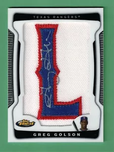 2009 TOPPS FINEST GREG GOLSON AUTO ROOKIE RC LETTER PATCH 133/218 RANGERS - Picture 1 of 2