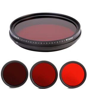 Adjustable Infrared IR Block Filter Pass X Ray 49mm 530nm to 750nm 720nm 680nm - Picture 1 of 12