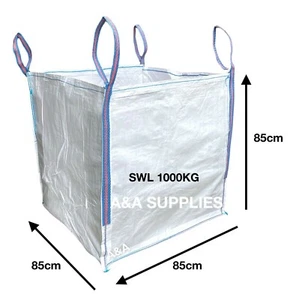 3 x 1 TONNE TASCHE SCHUTTBEUTEL BAUMEISTER GARTENABFALL JUMBO EINE TONNE DUMPY SACKEN - Bild 1 von 4