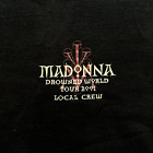 Vintage Madonna T-Shirt 2001 ertrunkene Welttour lokale Crew Größe XL