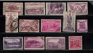 1935- U.S. COMMEMORATIVES MIX #2  Lot of 13 VIOLETS   Sc#772- Used All Different - Picture 1 of 1
