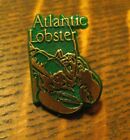Atlantic Lobster Lapel Pin - Vintage American Seafood Maine East Coast USA Badge