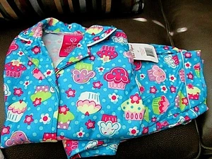 Chili Peppers cupcake birthday 2PC pjs pajamas set top & fleece pants NWT 4T - Picture 1 of 7