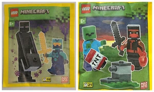 LEGO Limited edition MINECRAFT  LOT of 2 Foil packs 662304  & 662305 - Picture 1 of 3