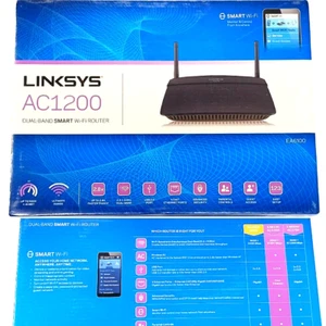 LINKSYS DUAL BAND WIRELESS AC1200 SMART WI-FI ROUTER EA6100 SEALED NEW - Picture 1 of 9