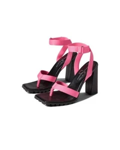 Jessica Simpson Größe 6 Kielne neonpink Knöchelriemen Blocky High Heel Sandalen  - Bild 1 von 9