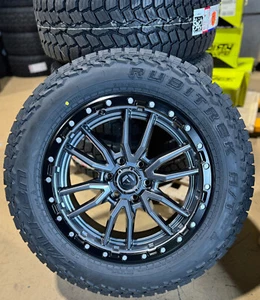 20x9 Fuel D680 Rebel Gray Wheels 33" Falken AT Tires 6x5.5 Ford Bronco  - Picture 1 of 5