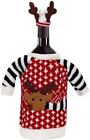 Rudolph Reindeer Wine Bottle Cover Christmas Party Decoration Drink Sweater Hat
