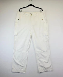 American Living Pants Womens 16 White Wide Leg High Rise Cargo Utility Hiking - Picture 1 of 14
