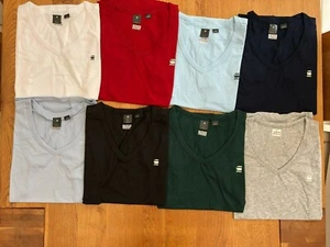 Ex-G-Star Raw Slim V-Neck Small Logo T-Shirt - BNWOT - Many Sizes/Colours - Picture 1 of 10