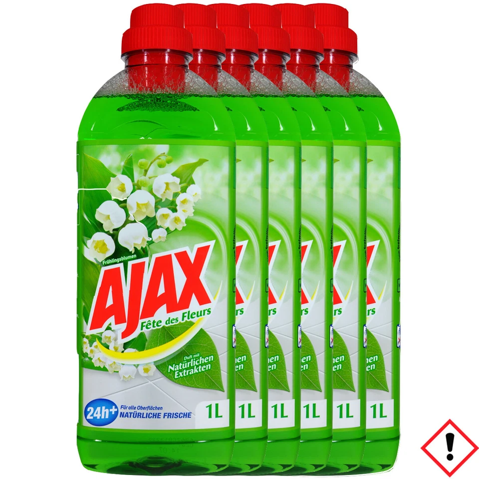 Ajax Allzweckreiniger Frühlingsblumen natürliche Frische 1000ml 6er - Bild 1 von 1