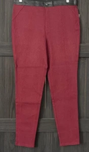 Seth Aaron Women's Size 14 Maroon Pants Snake Skin Look NWOT - Picture 1 of 5