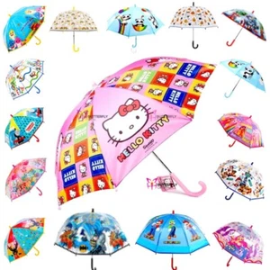 Kids Girls Boys Dome Umbrella Dinosaur Unicorn Jungle Ballerina Paddington Bear - Picture 1 of 158