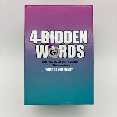 4 Bidden Words COMPLETE What Do You Meme 2018 Cards Forbidden Party - Image 1 of 4