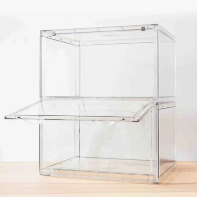 Plastic Storage Bins with Magnetic Lid Dustproof Book Cosmetic Display Cases - Image 1 of 4