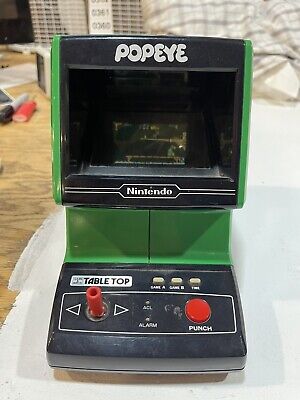 Popeye Table top arcade game & watch 1983 played and works great!
