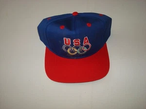 USA OLYMPIC DREAM TEAM ATLANTA DEADSTOCK VINTAGE 90S SCRIPT HAT CAP SNAPBACK - Picture 1 of 2