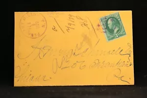 New Jersey: Pleasant Mills 1879 3c Banknote Cover, Purple CDS, DPO Atlantic Co - Picture 1 of 2