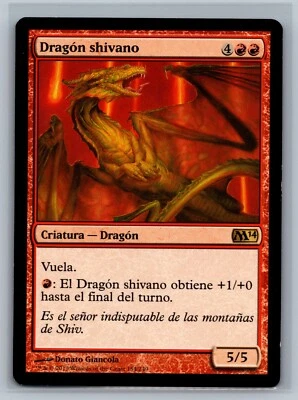 Magic The Gathering SPANISH Magic 2014 Shivan Dragon #154/249 MTG TCG CCG M14 - Image 1 of 2