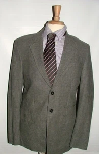 MENS CLUB MONACO BLAZER SIZE 43 R WOOL NYLON BLACK GRAY PLAIDS #155 - Picture 1 of 7