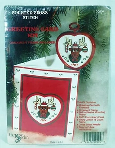 The New Berlin Co Co Counted Cross Stitch Grußkarten Set & Ornament Rudolph - Bild 1 von 3