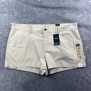 Lee Shorts Womens Plus Size 22W Beige Khaki Workwear Carpenter 4" Inseam NEW - Picture 1 of 10