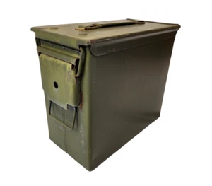 Used Dented U.S. G.I. PA19 Tall 50 Cal Metal Ammo Can Box *mocinc.1982* - Picture 1 of 5