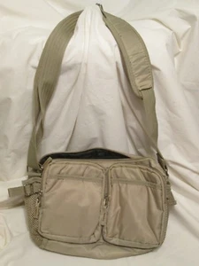 Nylon Reise Handtasche Schulter Umhängetasche Khaki Verstellbar Reißverschluss Med. - Bild 1 von 5