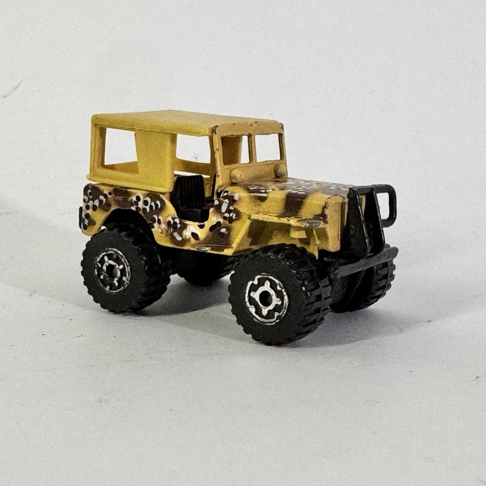 Matchbox CJ Series Jeep 4x4 Tan Desert Tan Camouflage Die Cast - Image 1 of 4