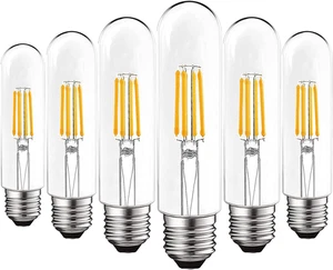 6 Pack T10 LED Bulb, 5W=60W Equivalent, 2700K Warm White, Vintage Edison Filamen - Picture 1 of 12