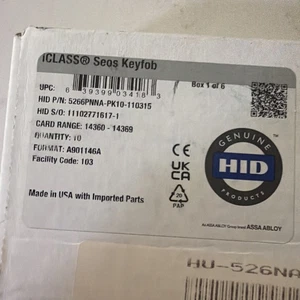 10 Pcs. total HID iCLASS Seos Keyfob 5266PNNA-110315 - Picture 1 of 3