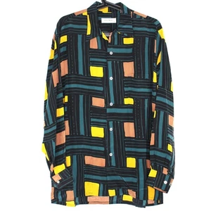 Equipment Para Hombres Mediana Fluida Seda Cuello Abierto Camisa Abotonada NUEVA RARA C1171 - Imagen 1 de 6