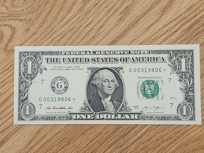 2013 $1 "STAR NOTE" CHICAGO DISTRICT UNC/GEM G00319806* 3 OF 3 CONS SER NUM  - Image 1 of 4