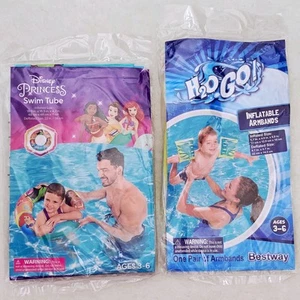 Disney Princess aufblasbare Schwimmschlauch Schwimmer & Delphin Armbänder Schwimmer Alter 3-6 - Bild 1 von 7