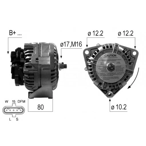 ALTERNATORE EB551Q - Immagine 1 di 2