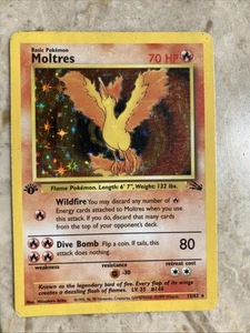 Moltres 12/62 First Edition Eng Fossil Pokemon Card - Foto 1 di 2
